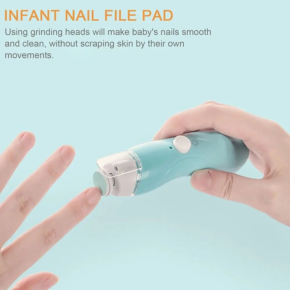 20Pcs Nail Baby File Pads Trimmer Replacement Grinding Head Pad Electric Clippers Heads Disc Sandpaper Infant Newborn Polish Toe