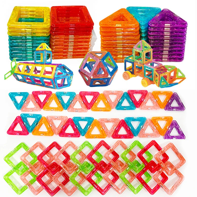 64-184PCS Kids Magnetic Building Blocks Mini Size STEM Construction Set
