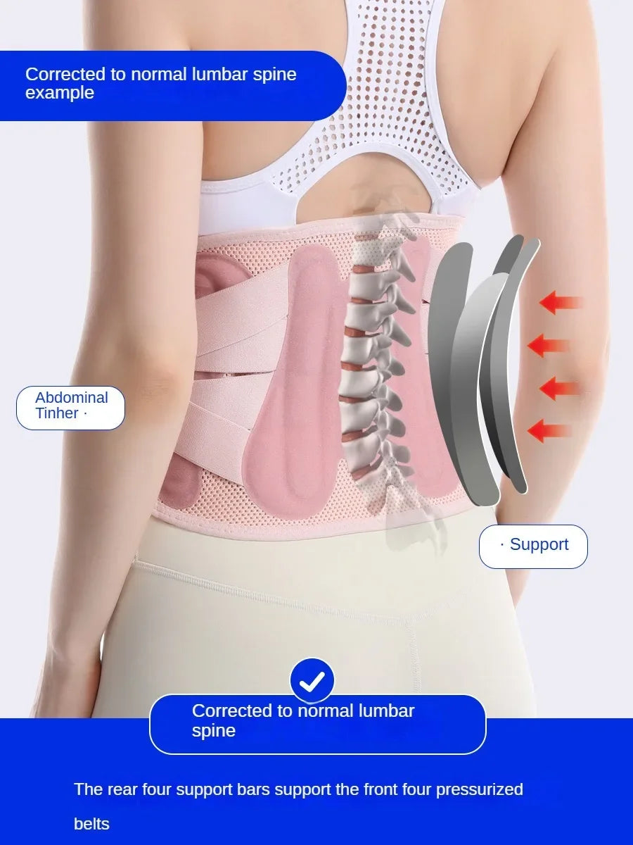 Adjustable Back Support Belt, Lumbar Support Breathable Lower Back Brace for Sciatica, Scoliosis, Herniated Disc Relief