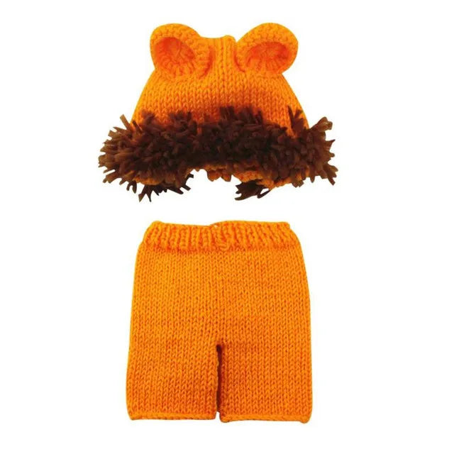 Animal Style Newborn Baby Crochet Halloween Costume - Handmade Mickey, Sleepy Owl & Frog Photography Props & Baby Gift
