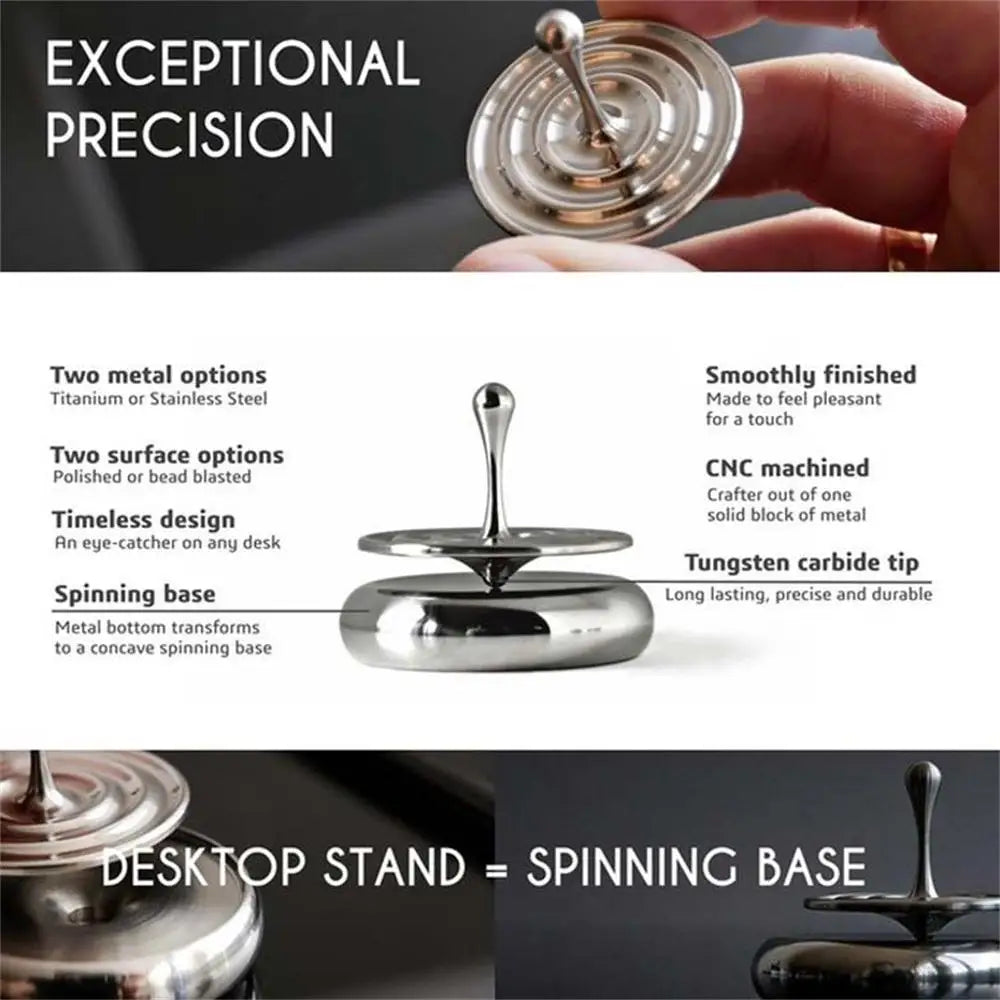 Spinning Top Rotating Magnetic Decoration – Desktop Droplets Spinner Toy, Movie Totem Print, Hot Sale Gift for Kids and Adults