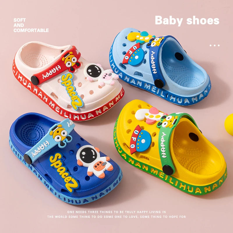 EVA Ultra-Light Boys’ & Girls’ Baby and Toddler Anti-Slip Hole Shoes – Children’s Astronaut UFO Sandals & Slippers