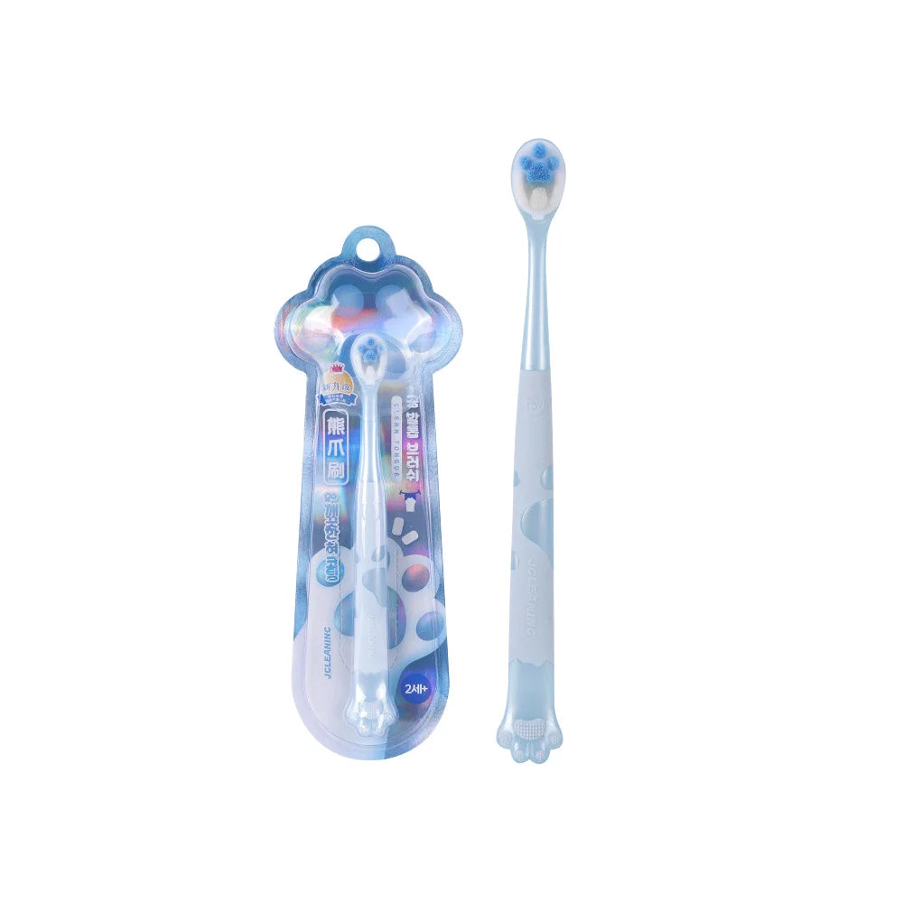 Children's Toothbrush, Fashion Cat Claw Handle, PRT Material, Oral Care Brush, 26.40g