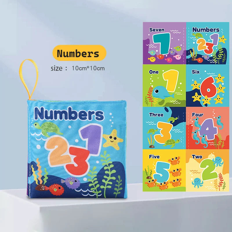Visual Stimulus Cloth Book - Montessori Early Educational Toy, Cartoon Activity Fabric Book for Toddlers, Kids Gift for Babies