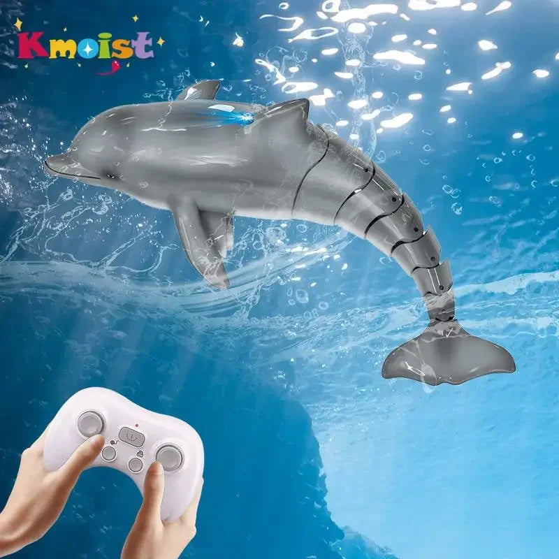 2.4G RC Dolphin Fish Toy – Waterproof Remote Control Electric Swimming Animal for Kids