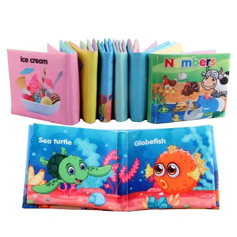 Baby Cloth Book Set – Early Learning Cognitive Toy with Fruits, Animals, Numbers, and Food for Toddlers Ages 12–72 Months