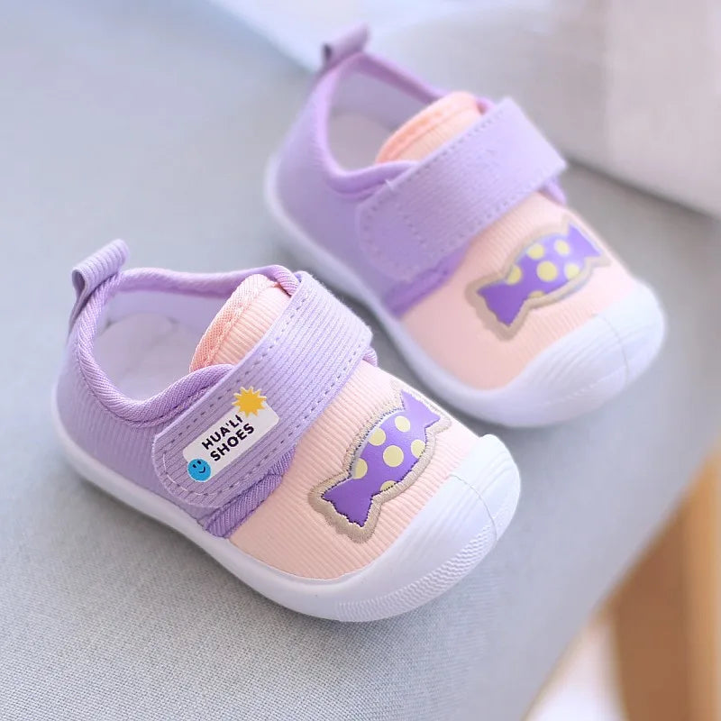 Infant Kids Baby Cartoon Anti-Kicking Soft Sole Squeaky Sneakers Boy Casual Loafers Toddler Girl Non-Slip Shoes