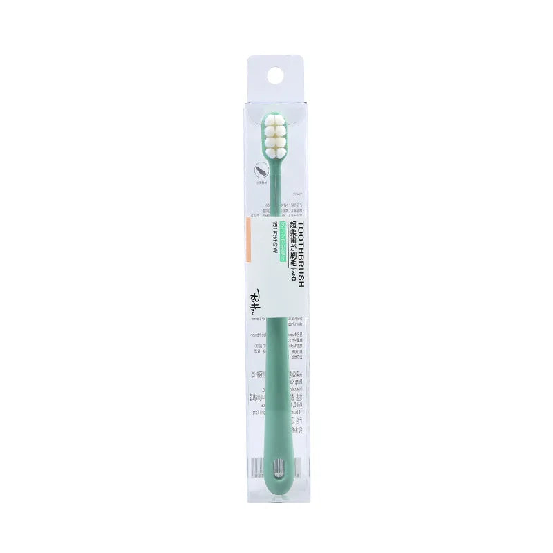 Gentle Toothbrush for Sensitive Teeth, 8 Bristle Bundles, Advanced Adult Toothbrush for Household Use
