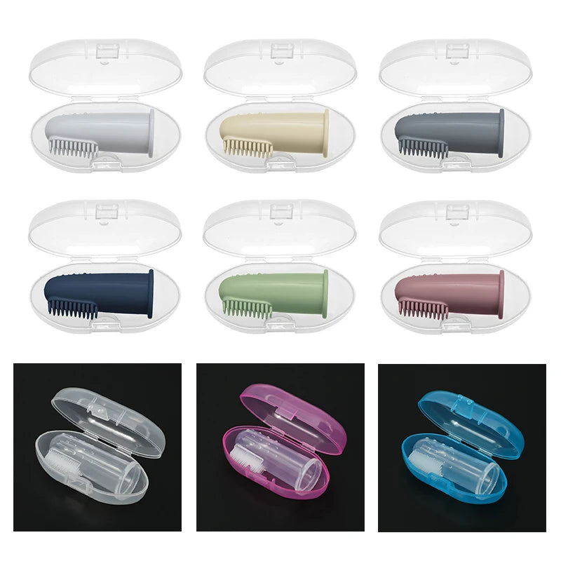 Baby Soft Finger Toothbrush - BPA-Free Food Grade Silicone Infant Oral Care Brush