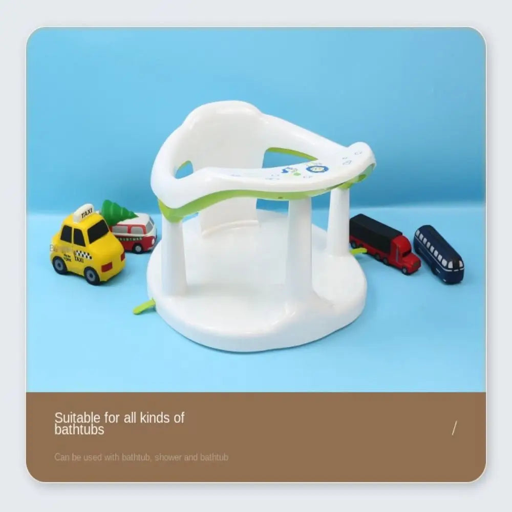 Baby Bath Seat Chair – High Temperature Resistant with Suction Cup Base, Roll-Over Prevention for Preschoolers, PP + PVC Material