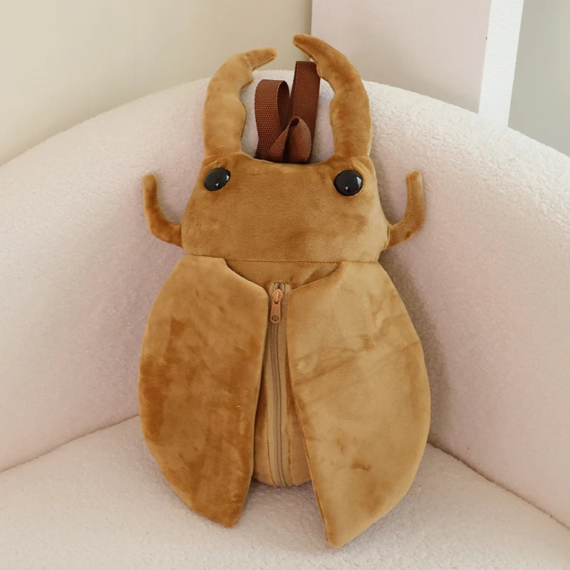 18-Inch Insect Series Unicorn Fairy Helmet Beetle Plush Toy – Kids Funny Backpack and Holiday Gift