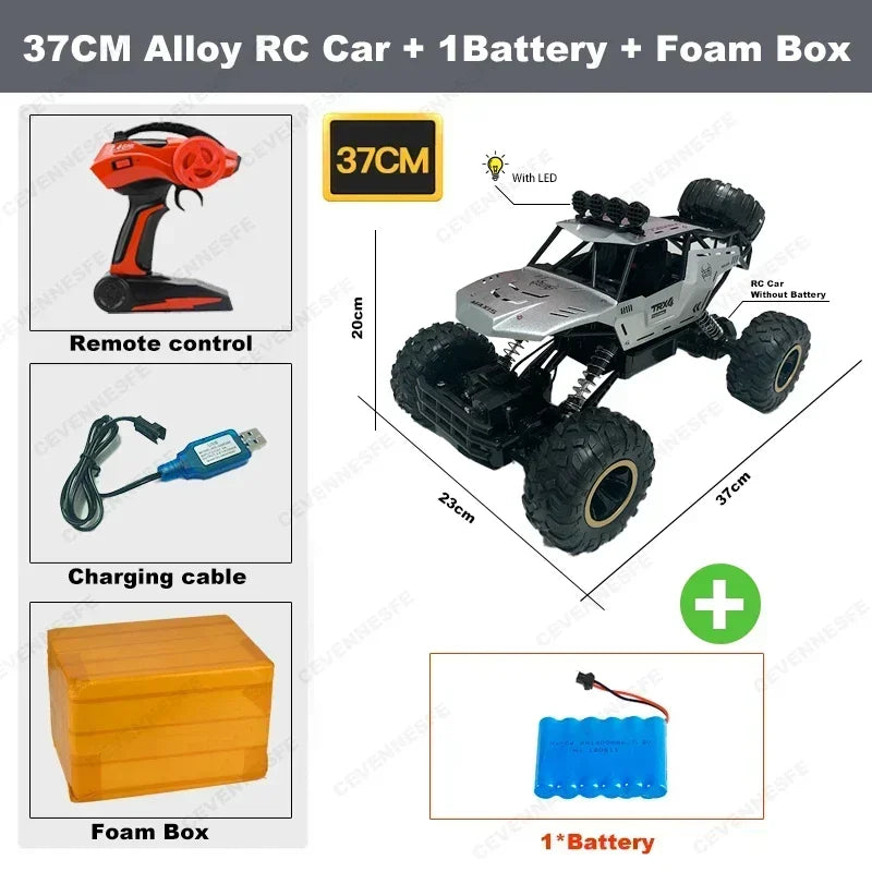 4WD Off-Road RC Car Remote Control Buggy Truck with LED Lights