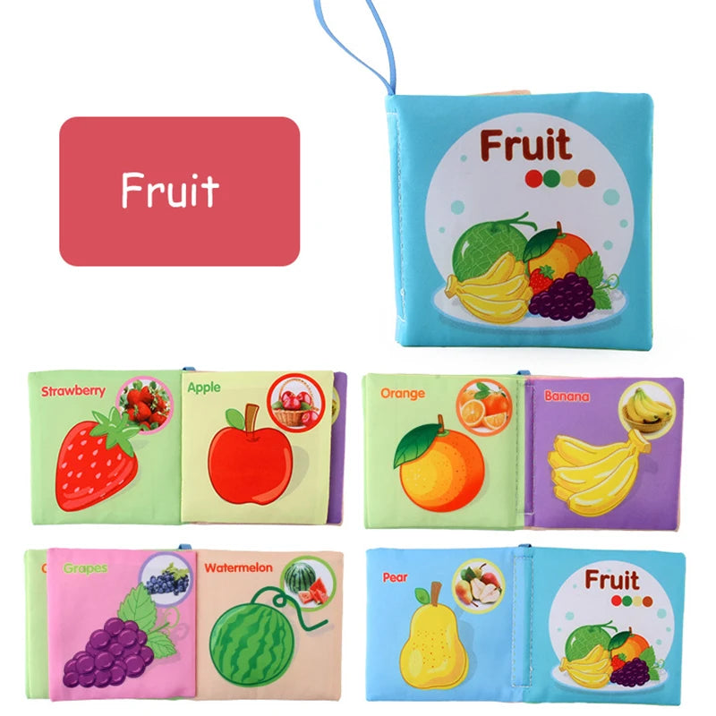 Baby Soft Cloth Book for Newborns 0-12 Months - 3D Animal Family Cognitive Montessori Early Educational Toy, Gift for Kids