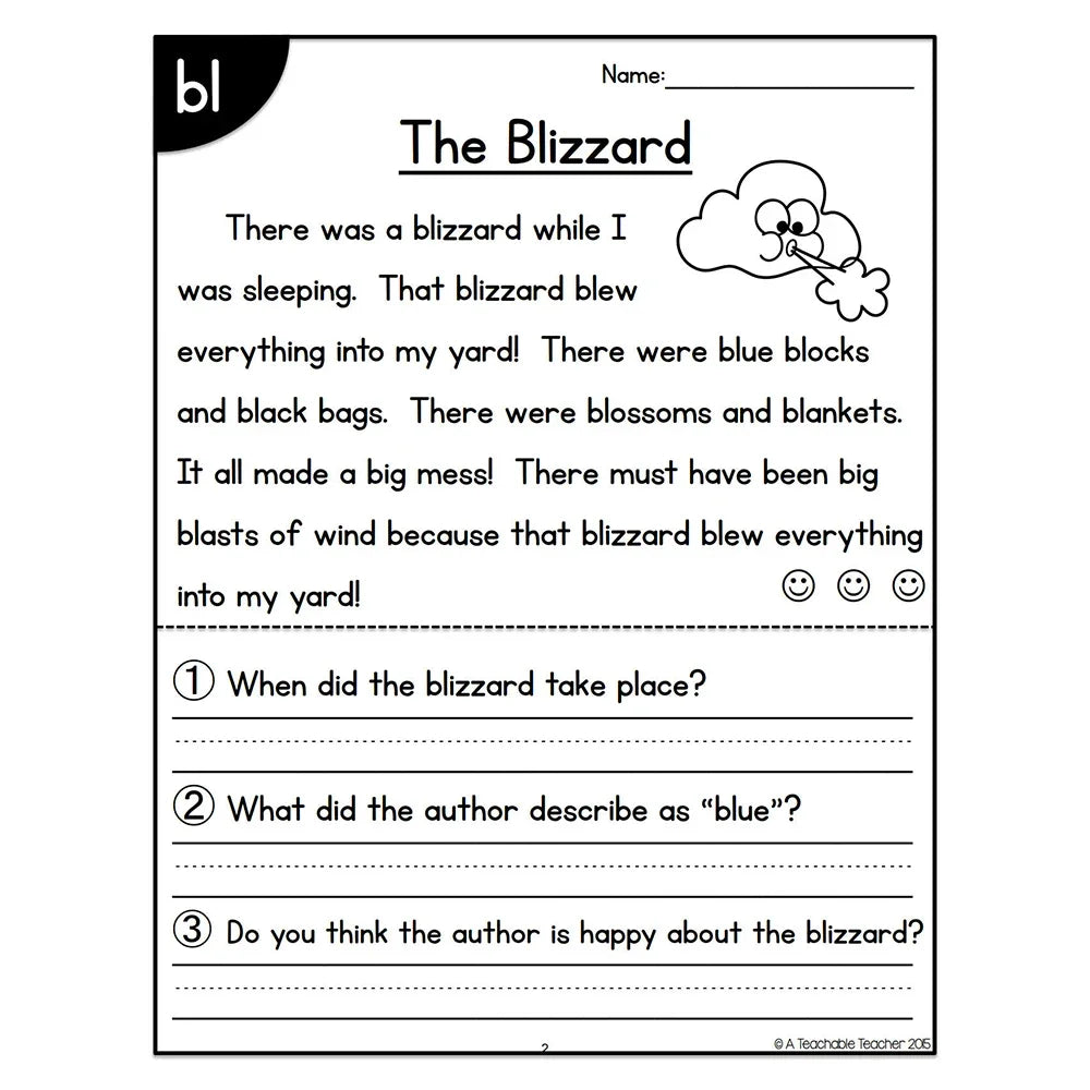 Phonics Reading Comprehension Passages Set – 4 Books for Kids' Phonics Skill Practice