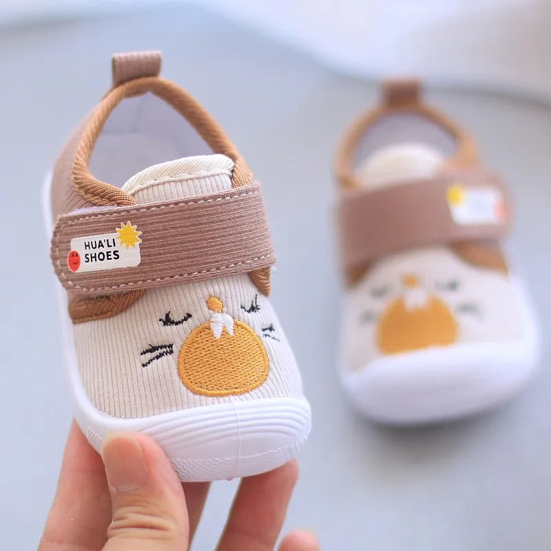 Infant Kids Baby Cartoon Anti-Kicking Soft Sole Squeaky Sneakers Boy Casual Loafers Toddler Girl Non-Slip Shoes