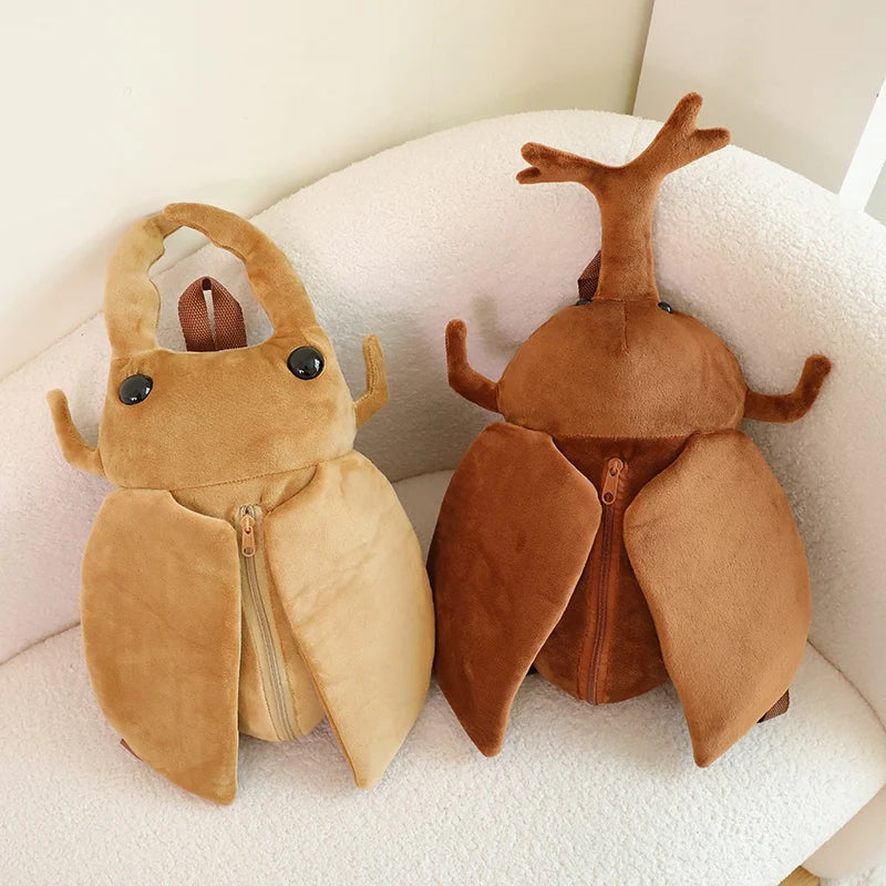 18-Inch Insect Series Unicorn Fairy Helmet Beetle Plush Toy – Kids Funny Backpack and Holiday Gift