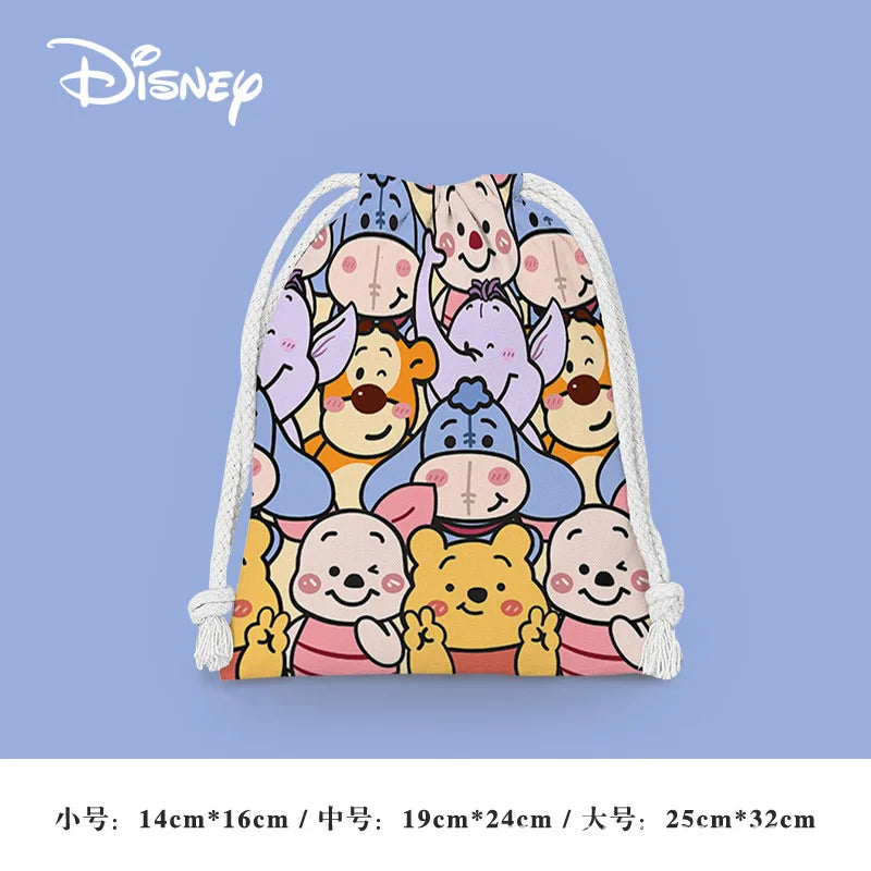 Anime Winnie the Pooh Backpack – Cartoon Pooh, Eeyore & Tigger Drawstring Bag, Student Nonwoven Storage Bag, Kid Shower Supplies & Gift - Kidzy Market