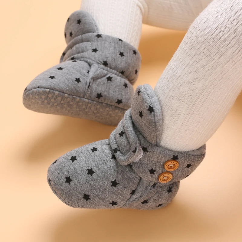 0–18M Winter Baby Snow Boots – Plush Fleece Warm Ankle Boots for Newborn Boys & Girls