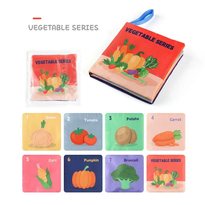 Soft Baby Books Toys - Montessori 3D Touch and Feel High Contrast Cloth Book, Sensory Early Learning Games for Kids, Educational Toys