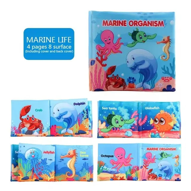 Baby Cloth Book Set – Early Learning Cognitive Toy with Fruits, Animals, Numbers, and Food for Toddlers Ages 12–72 Months