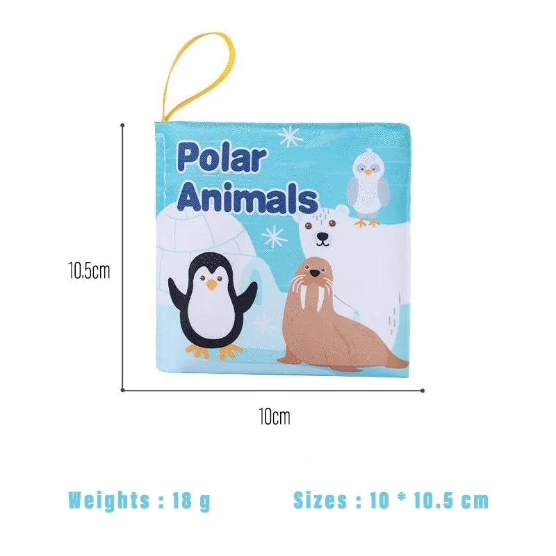 Soft Baby Fabric Book - Interactive Sensory Activity Cloth Book for Babies, First Educational Montessori Early Learning Game
