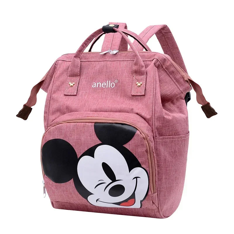 Disney Mickey Mouse Backpack – Cartoon Diaper Bag, Large Capacity Storage Bag for Mother & Baby, Schoolbag for Boys & Girls - Kidzy Market