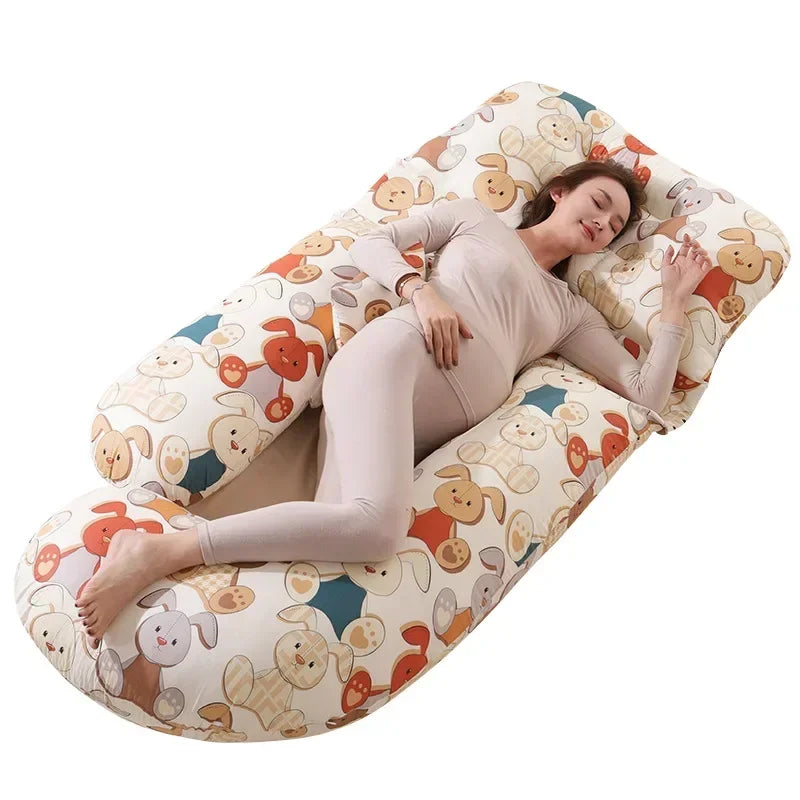 U-Shaped Pregnancy Pillow – Waist Protection & Side Sleeping Support for Pregnant Women