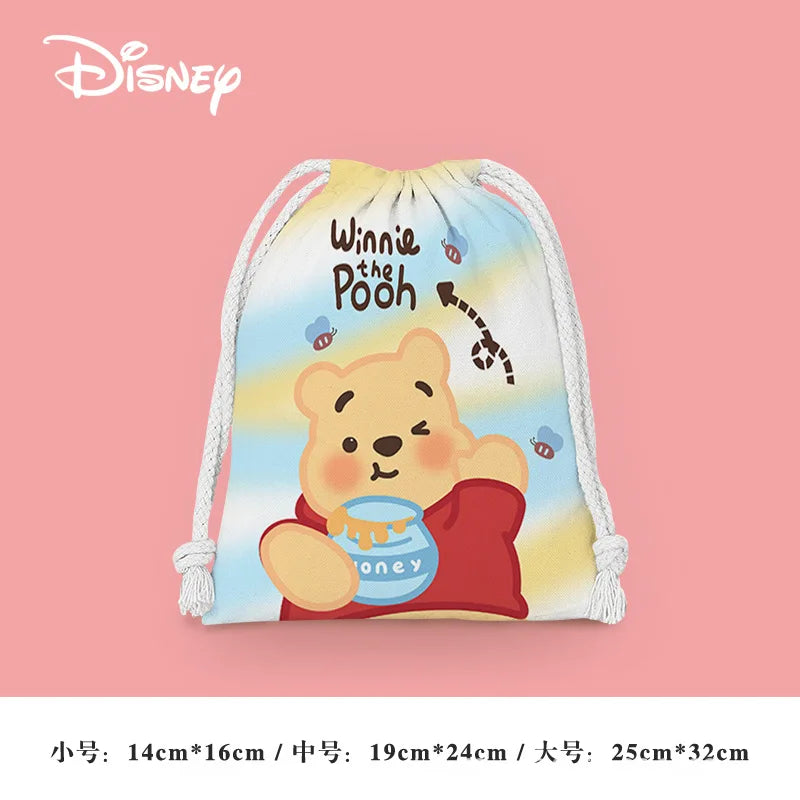 Anime Winnie the Pooh Backpack – Cartoon Pooh, Eeyore & Tigger Drawstring Bag, Student Nonwoven Storage Bag, Kid Shower Supplies & Gift - Kidzy Market