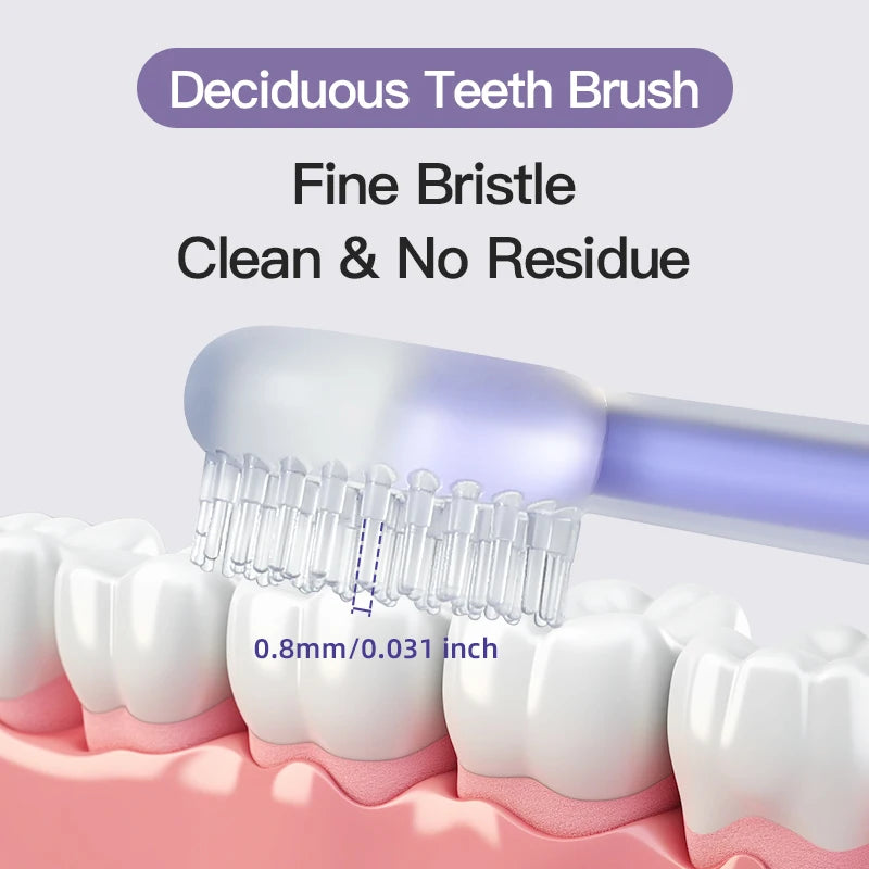 Infant Baby Silicone Deciduous Teeth Toothbrush Oral Tongue Cleaner with PP Storage Box