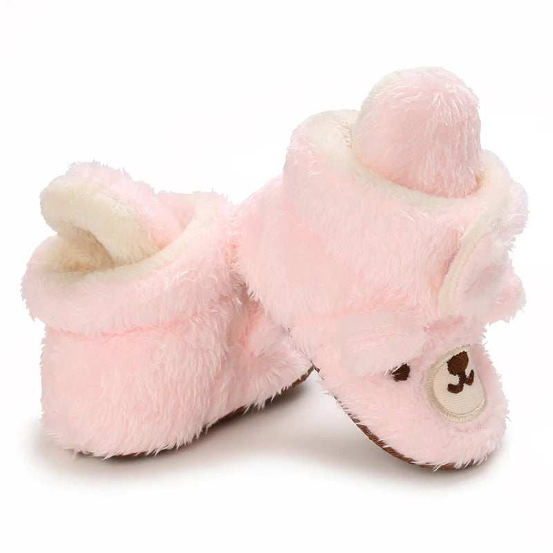 0–18M Winter Baby Snow Boots – Plush Fleece Warm Ankle Boots for Newborn Boys & Girls