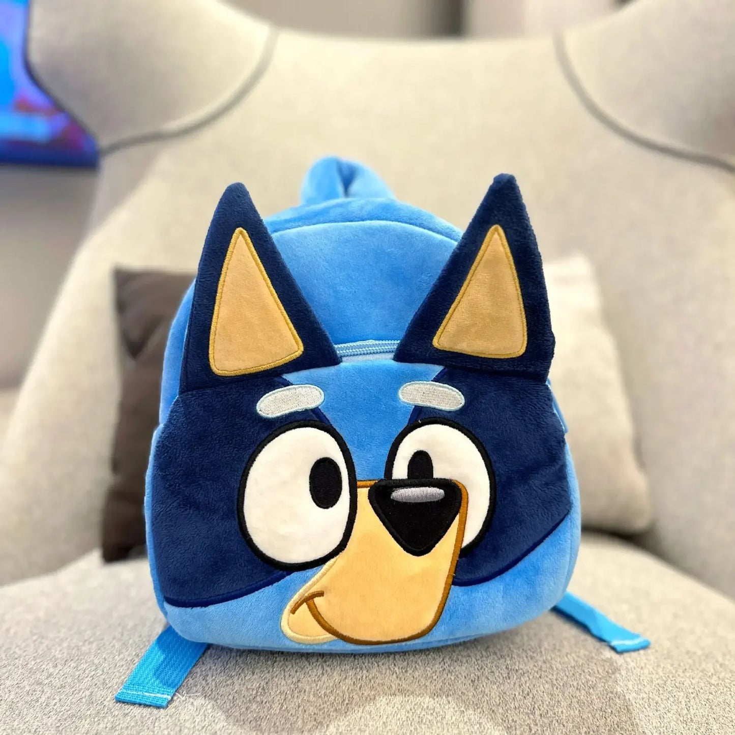 Bluey Children’s Plush Backpack – Cartoon Family Schoolbag for Picnic and Travel Gifts