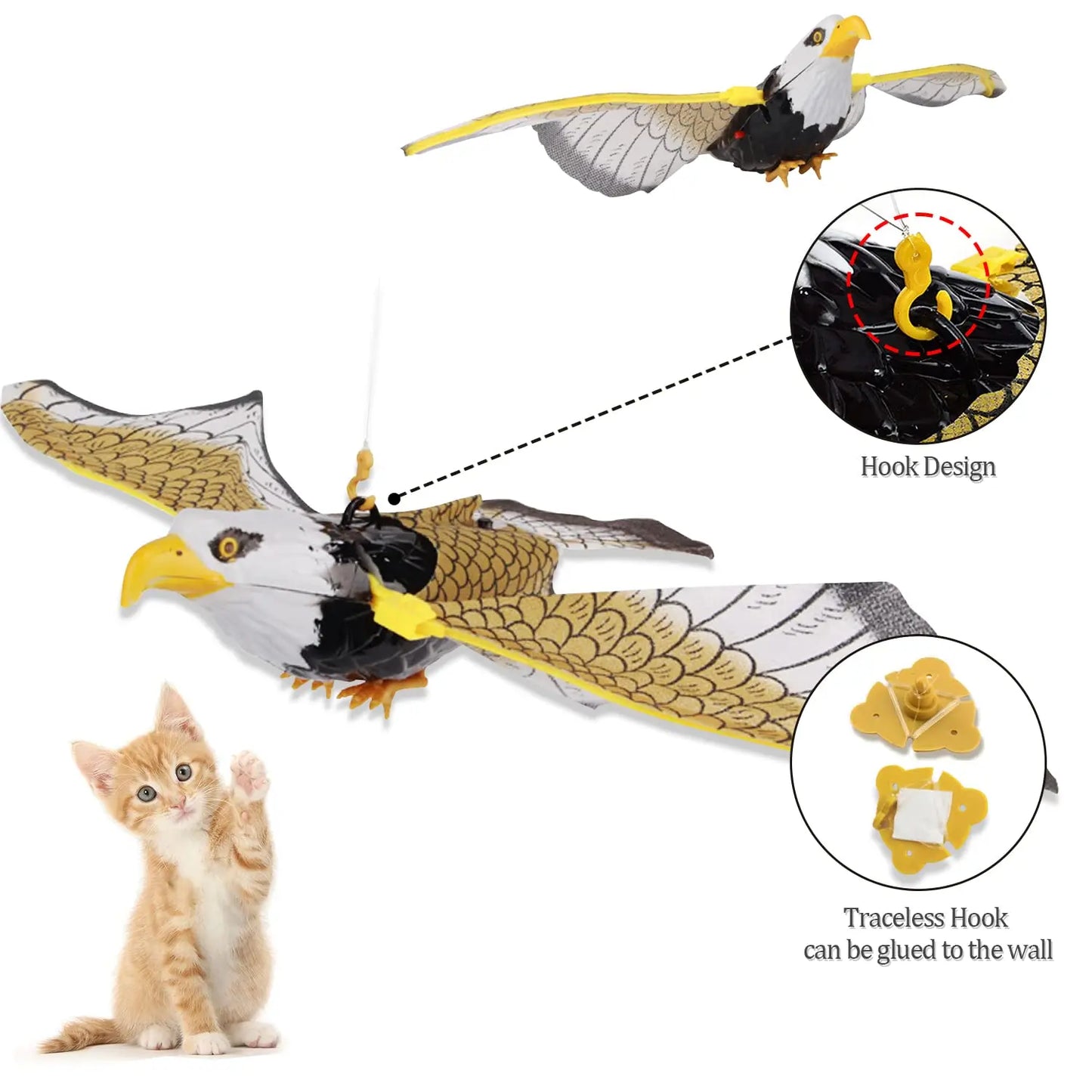 Bird Repellent Hanging Eagle Hawk Scarer – Garden Decoy for Pest Protection and Plant Decor