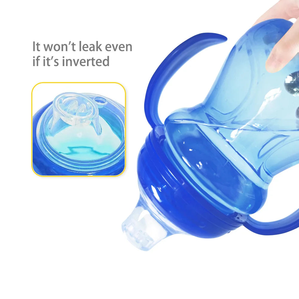270ml (9oz) Transparent Duckbill Cup for Babies Over 6 Months, Transitional Baby Drinking Cup, BPA-Free Baby Cup for Easy Drinking