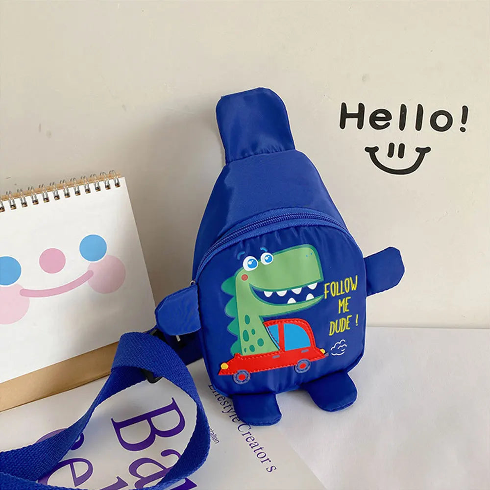 Cartoon Toddler Shoulder Bags - Baby Outdoor Travel Backpack, Unisex Dinosaur Mini Cross-body Chest Bag for 3-6 Years - Kidzy Market