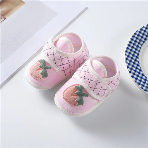 0-12 Month Baby Girl & Boy Shoes – Cotton Soft First Walkers, Cute Newborn Infant Toddler Shoes for Spring