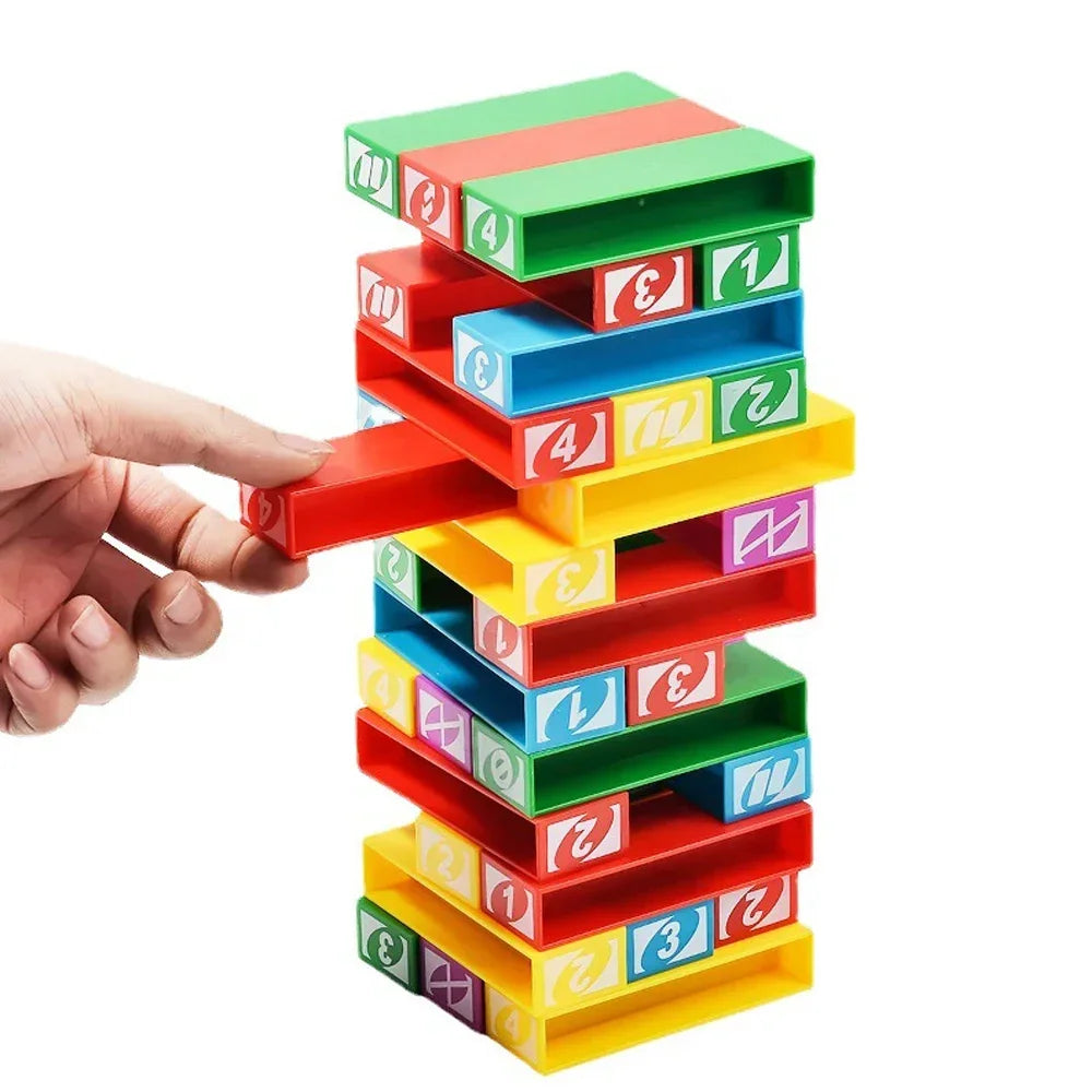 Stacko UNO Card Game (Family Entertainment, Early Education Puzzle, Birthday Gift)