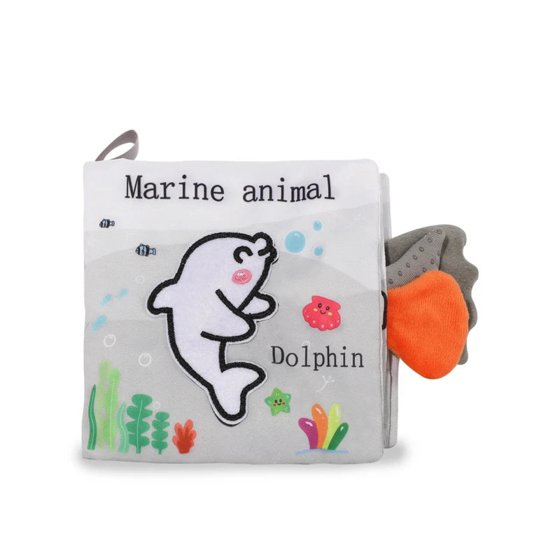 Soft 3D Baby Cloth Book – High Contrast Touch-and-Feel Montessori Sensory Toy for Infants and Toddlers