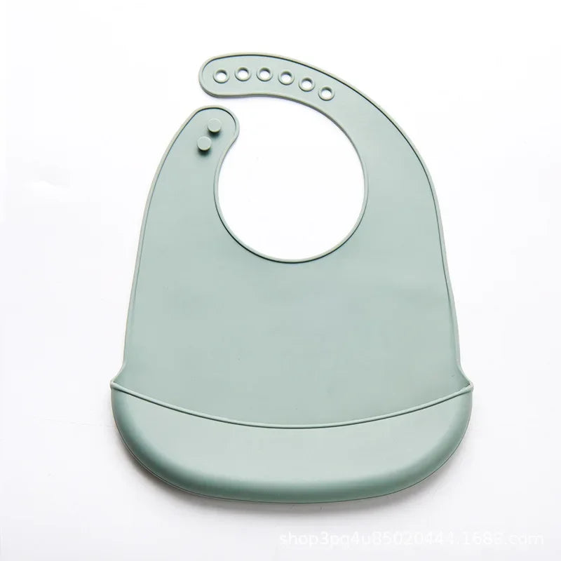 Adjustable Baby Bibs | Waterproof Soft Edible Silicone Newborn Drooling Towel | BPA-Free Saliva Dripping Scarf for Babies & Children - Kidzy Market