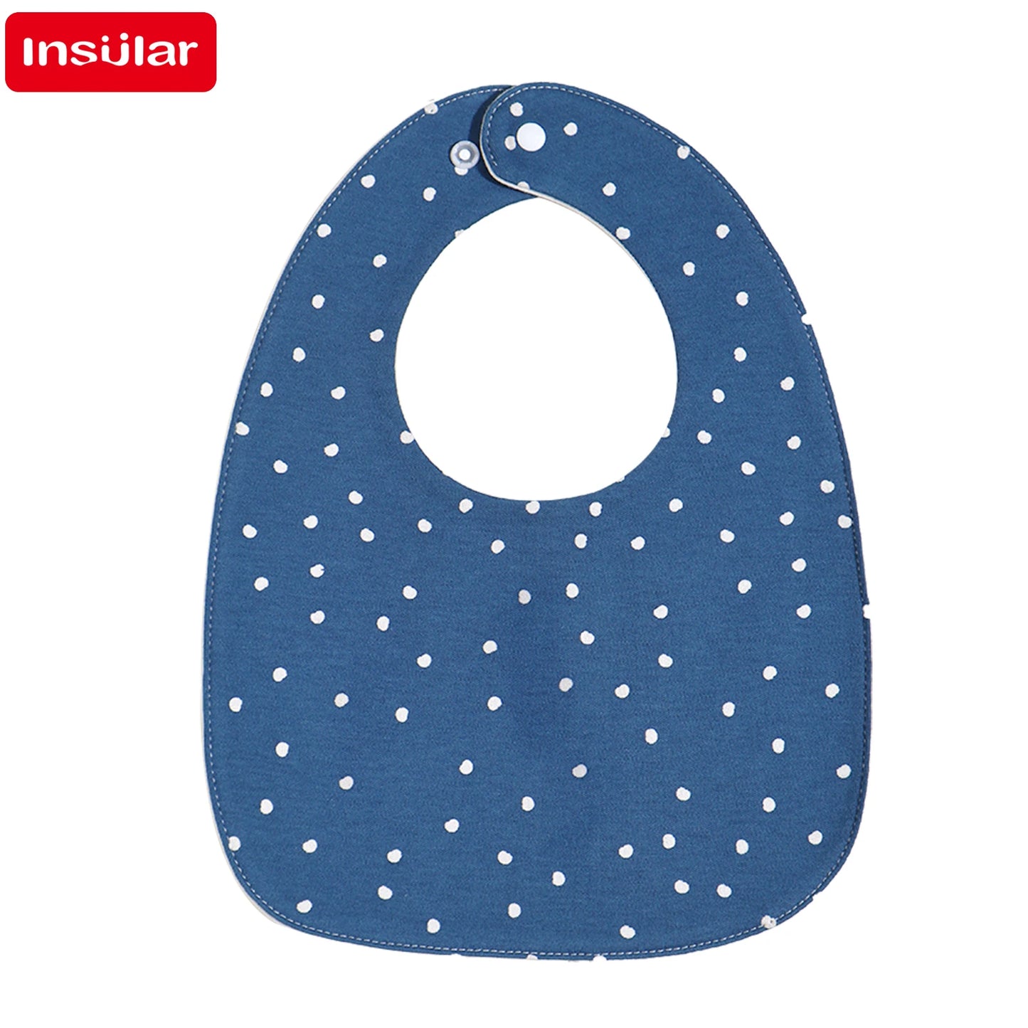 INSULAR 3-Layer Baby Bibs & Burp Cloth Set – Soft Cotton Adjustable U-Shape Feeding Bib for Newborns & Infants, Saliva Towel & Rice Bag - Kidzy Market