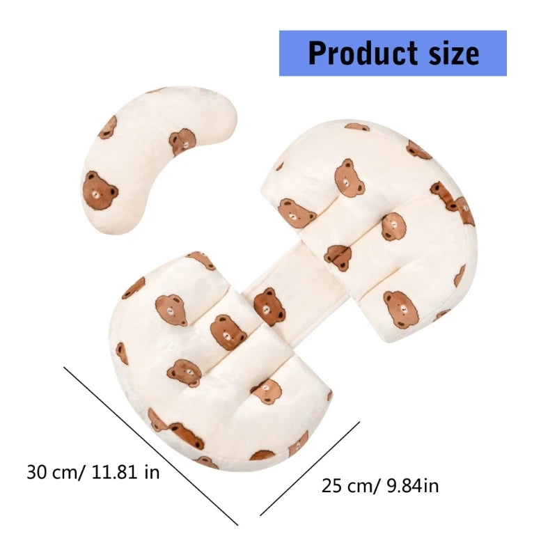 Soft Maternity Pillow – Pregnancy Pillow Support for Back and Belly of Pregnant Women, Printed Bear Pattern Sleeping Pillow
