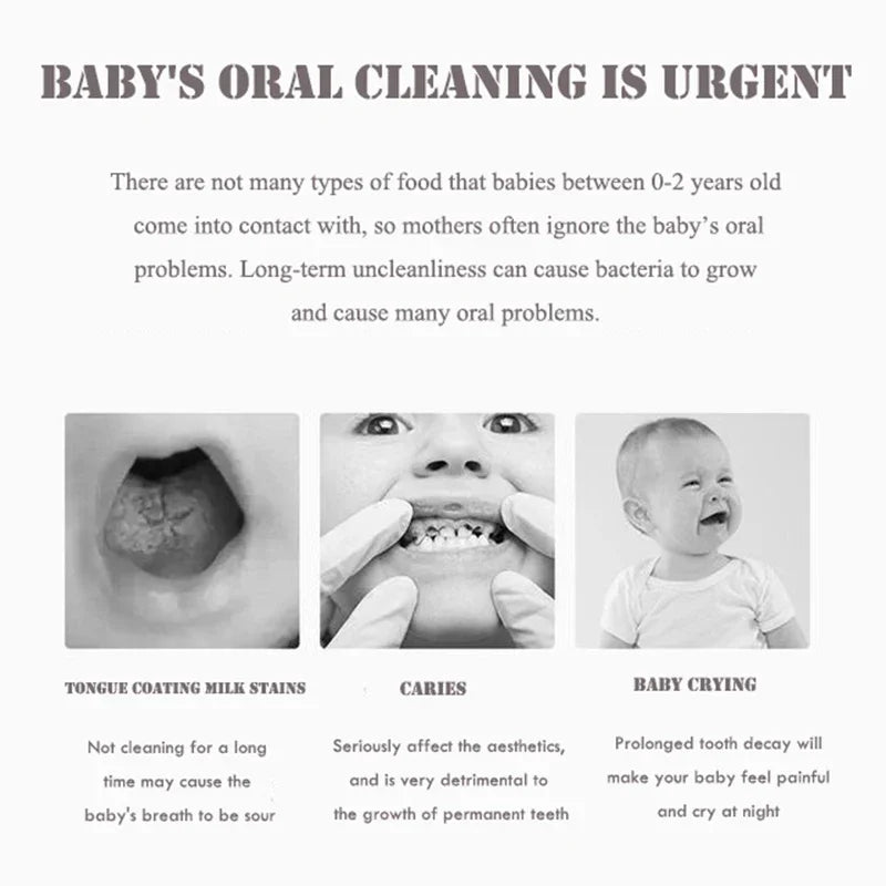 Baby Oral Disposable Cleaner - Newborn Milk Teeth Gauze Toothbrush & Tongue Washing Artifact