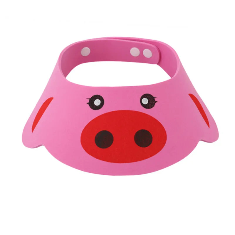 Adjustable Baby Shampoo Hat Cartoon Bath Visor with Ear & Eye Protection
