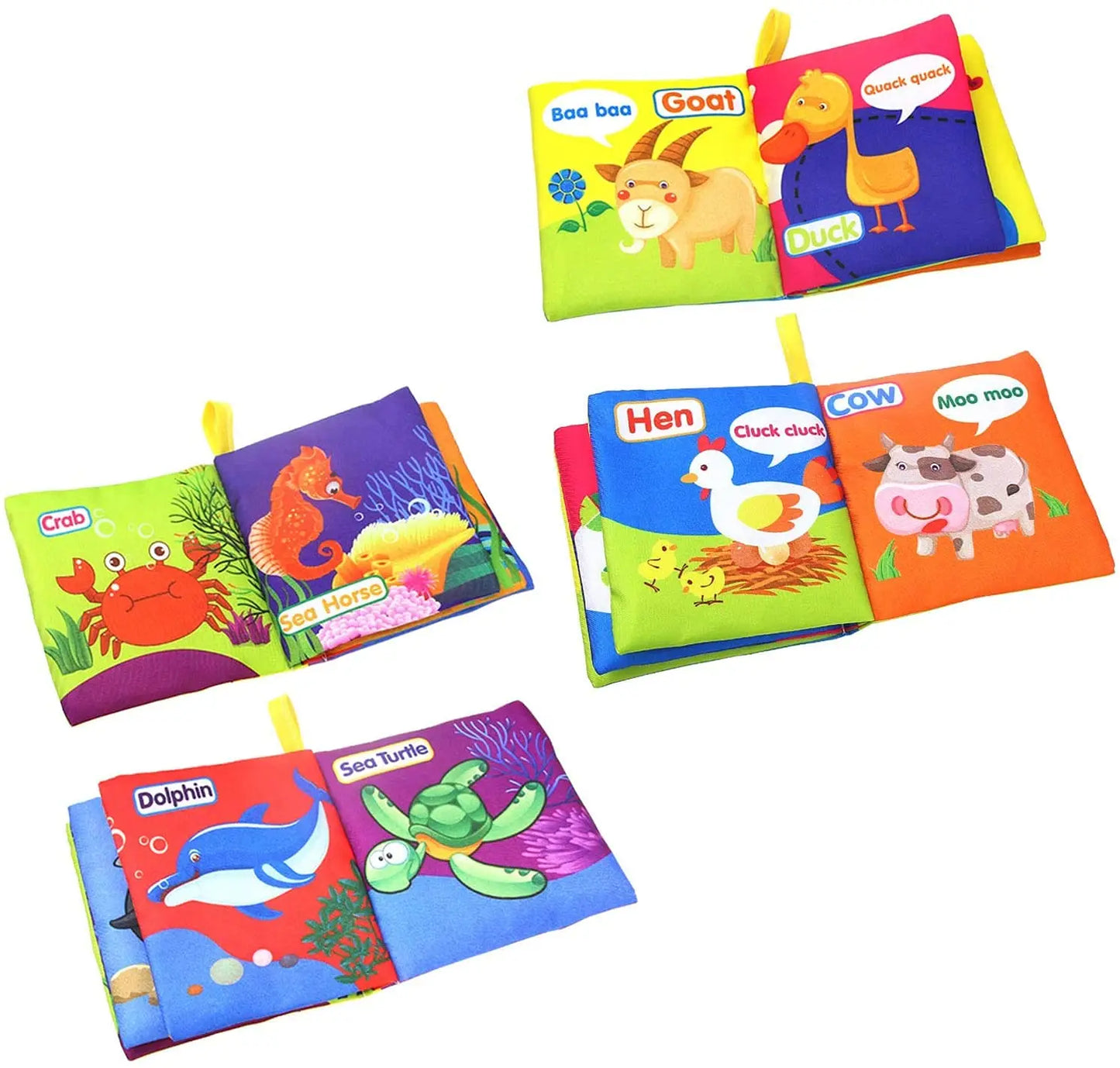 Baby Cloth Book – Intelligence Development Soft Learning and Reading Toy with Rattle for Infants 0–12 Months