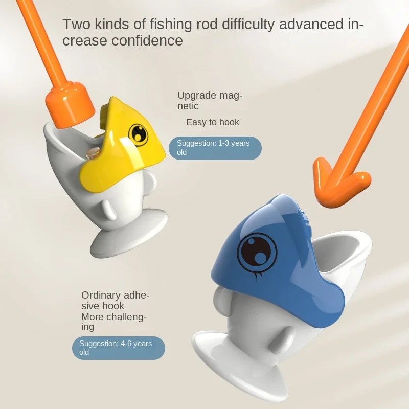 Dinosaur Magnetic Fishing Toys – Simple Play Rod Game, Montessori Educational Toy for Babies and Kids, Rotating Rod Gift