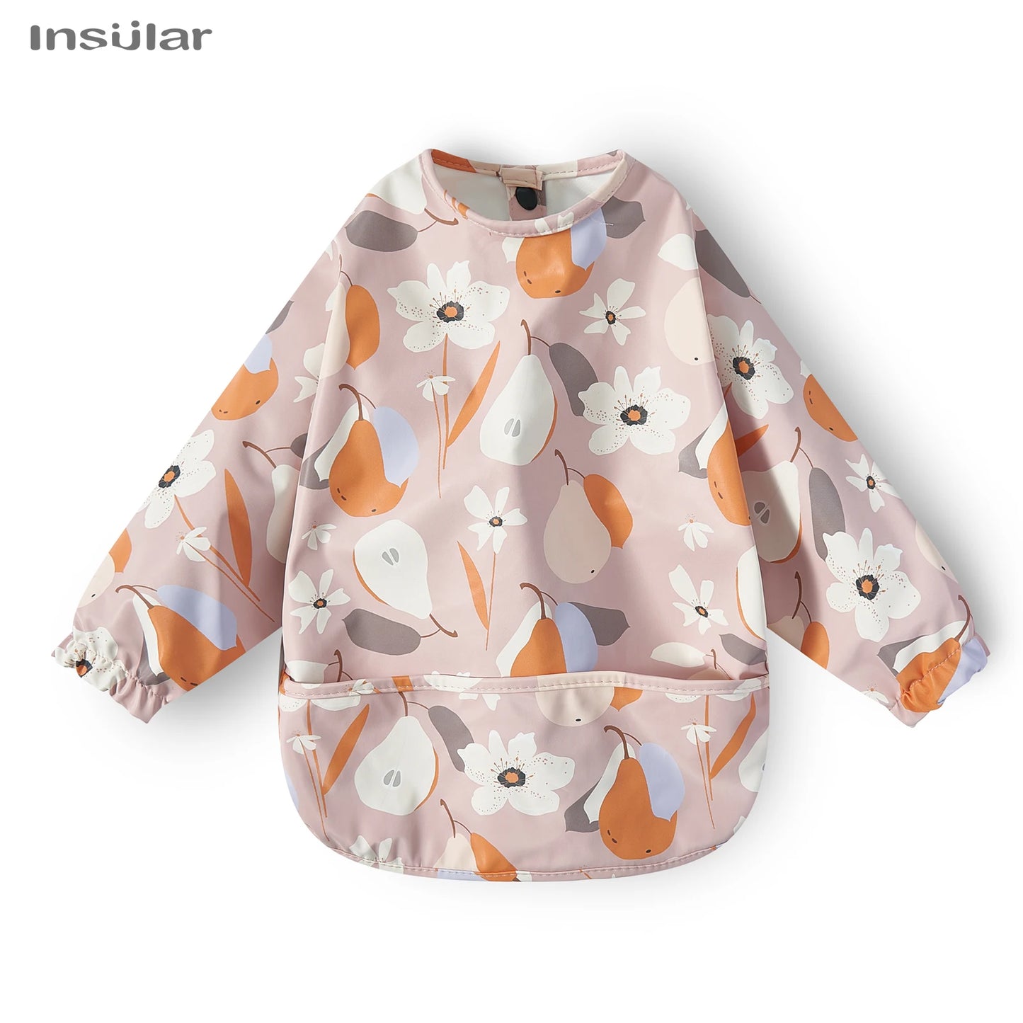 Waterproof Long-Sleeve Baby Bib with Pocket – Full-Cover Feeding Apron for Mess-Free Mealtime - Kidzy Market