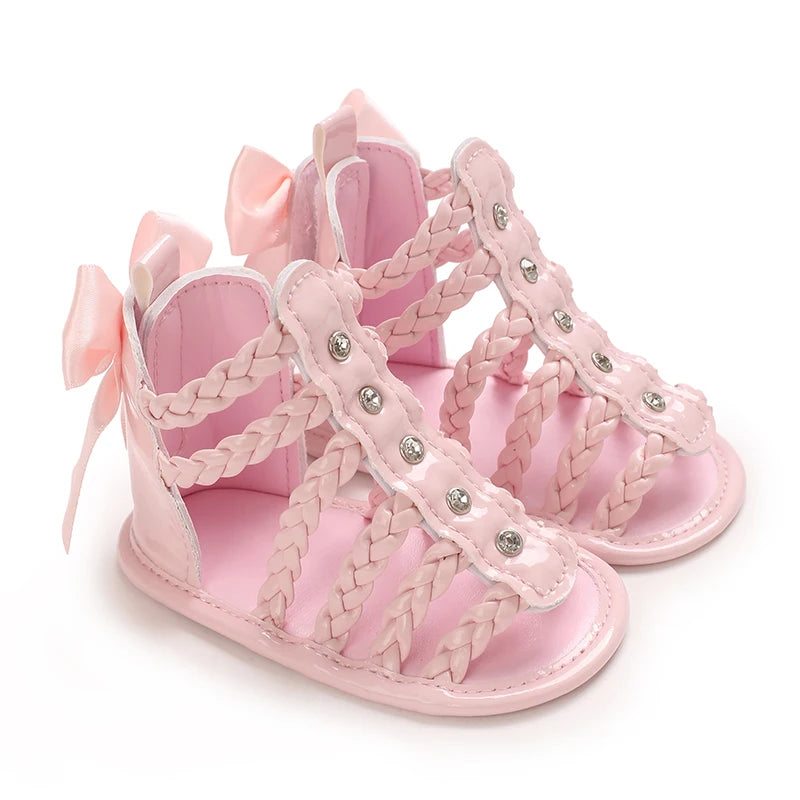 Summer Newborn Infant Baby Girls Princess First Walker Shoes – Soft Sole Sandals & Beach Slippers