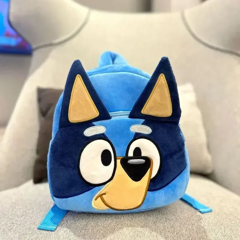 Bluey Children’s Plush Backpack – Cartoon Family Schoolbag for Picnic and Travel Gifts