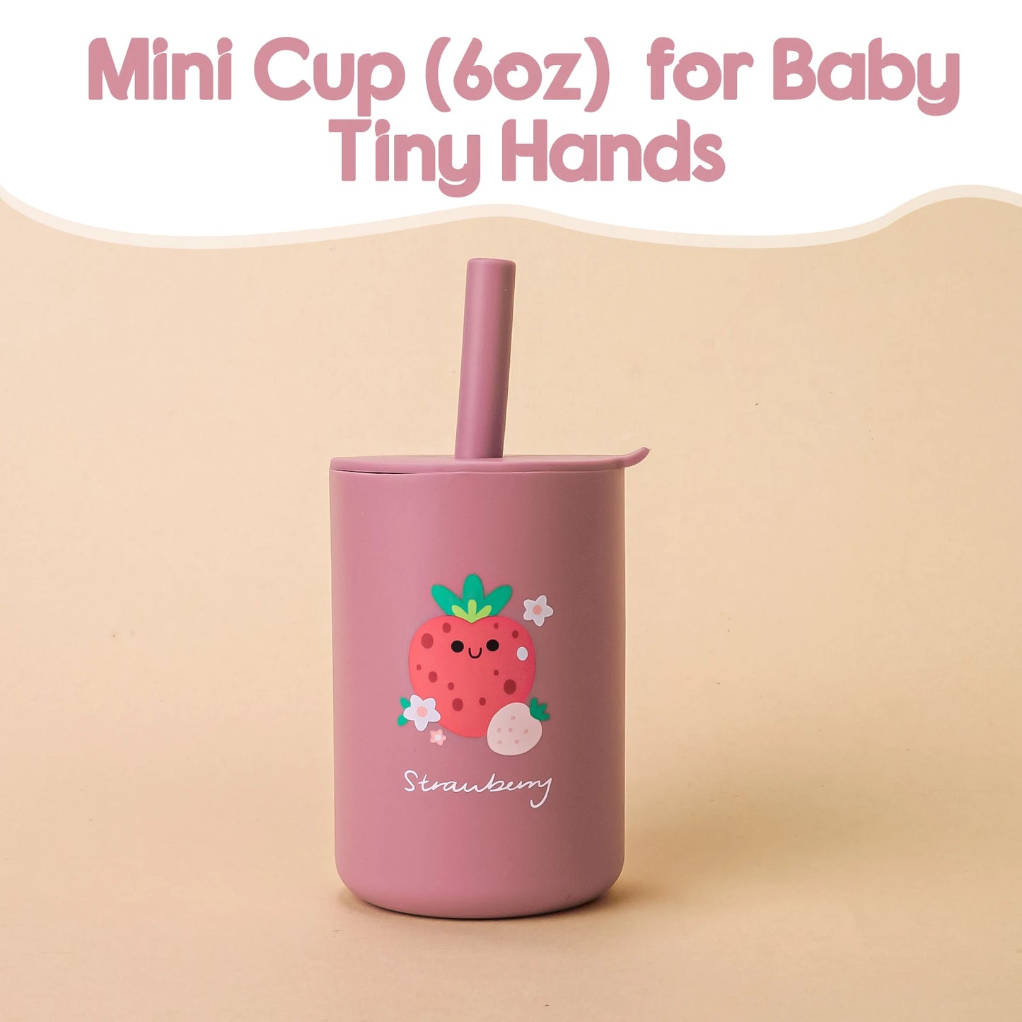 Baby Feeding Drinkware Straw Cup, Cartoon Learning Feeding Cup, Food Grade Silicone Toddler Water Bottle, BPA-Free Tableware
