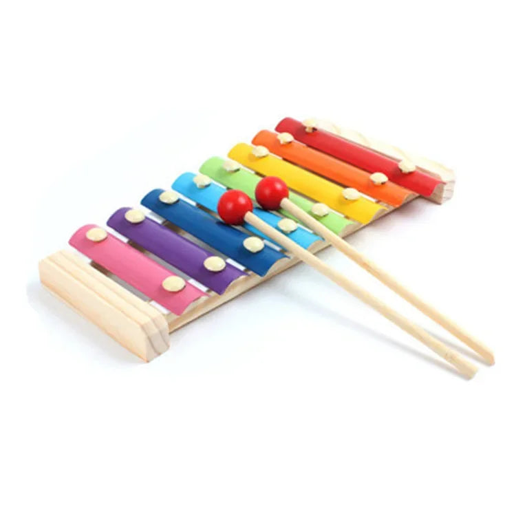 Wooden 8-Tone Multicolor Xylophone – Wooden Musical Instrument Toy for Babies and Kids, Perfect for Early Learning and Musical Exploration.