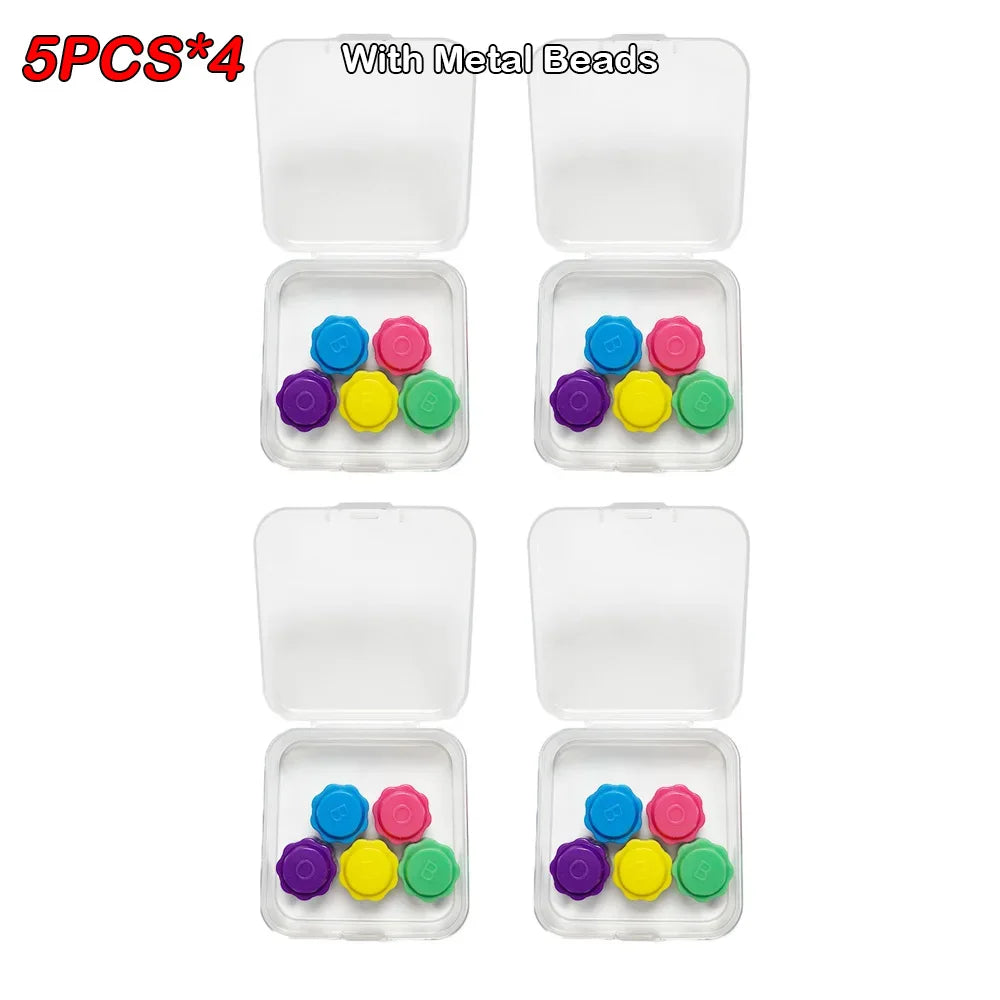 Korea Traditional Gonggi Game Set - 5/12 Pcs with Weighted Jack Stones & Metal Beads, Finger Exercise Toy